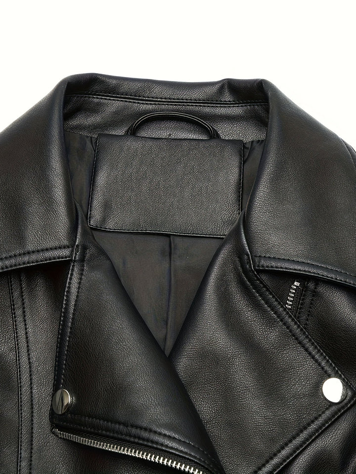 Lorvaine | Women's Faux Leather Biker Jacket