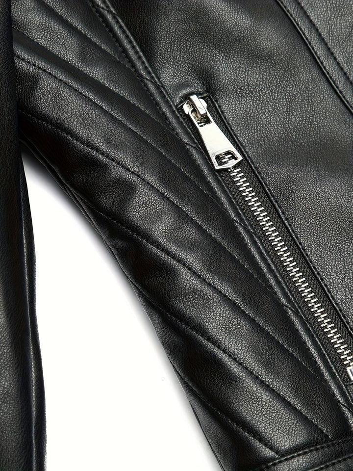 Lorvaine | Women's Faux Leather Biker Jacket